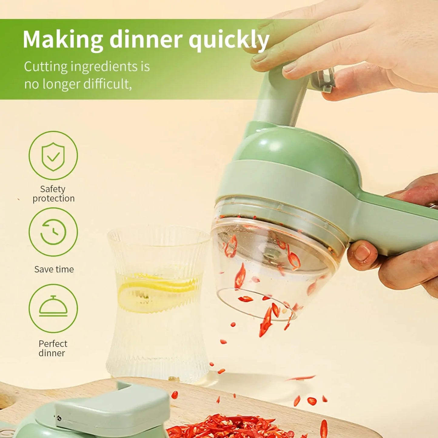 ChopChop™- Cuts veggies. Cleans dishes. Saves marriages.
